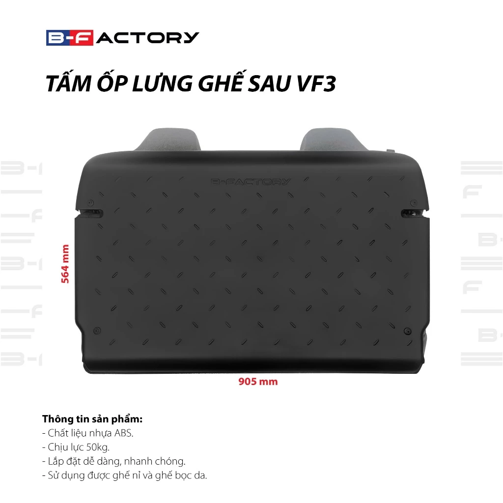 Tấm ốp lưng ghế sau VF 3 của B-Factory từ nhựa ABS