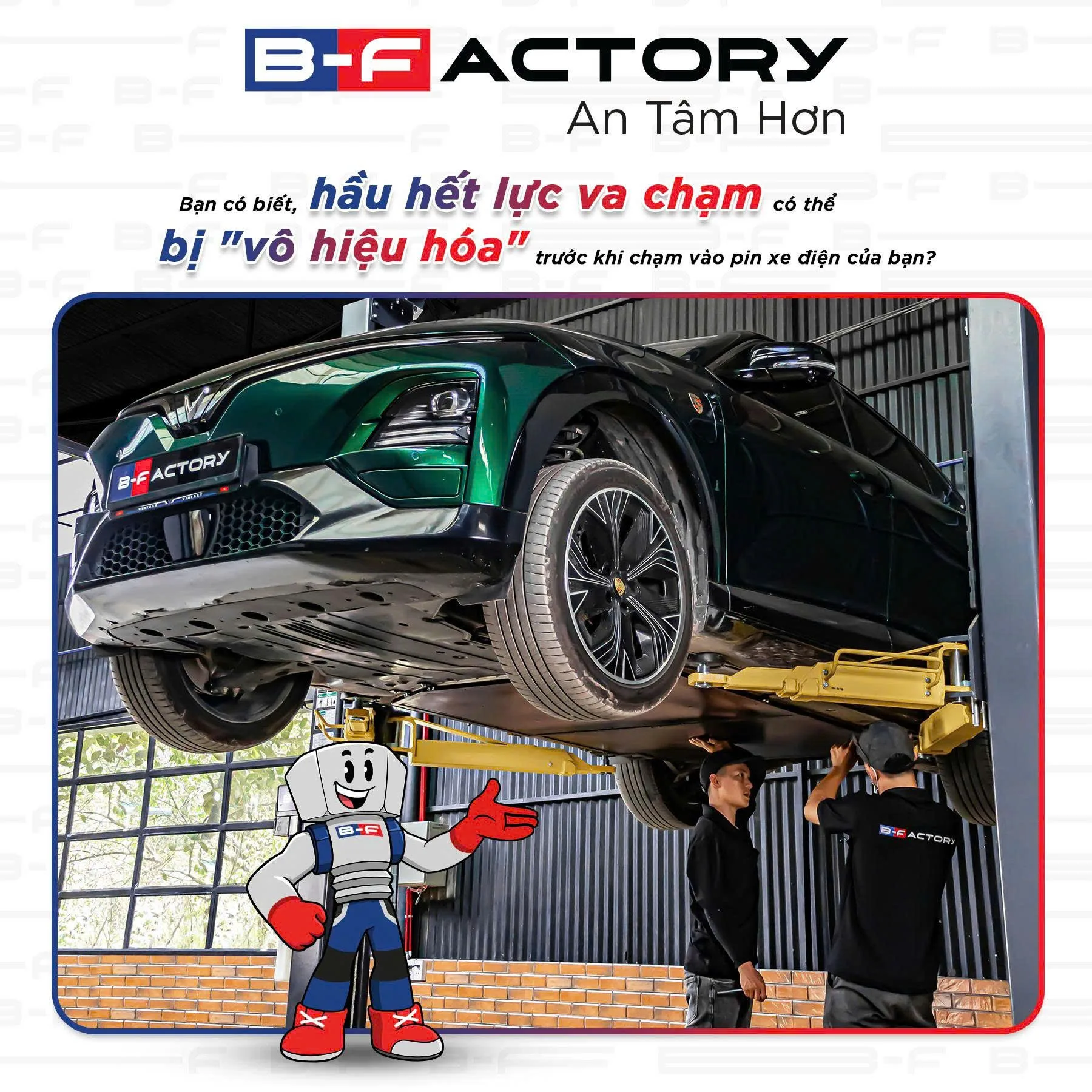 Tấm bảo vệ pin 2 lớp B-Factory, bảo vệ toàn diện tấm pin khi va chạm